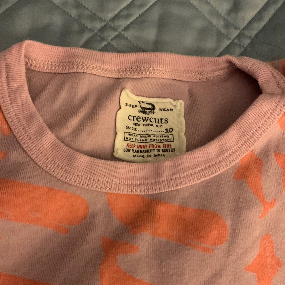 Girls Crewcuts Pajamas set with whales